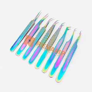 High Quality Custom Logo Sustainable Stainless Steel Lash <b>Tweezers</b> Pointed Fiber Eyelash Extension <b>Tweezers</b> Beauty Use Private - Product Image 3