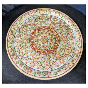 Handmade Marble Gold <b>Painted</b> Plate - Product Image 1
