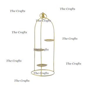 Bougeoir de conception extrêmement bonne avec cheminée en verre dans le bougeoir de couleur d'or de fer pour la décoration de mariage - Product Image 5
