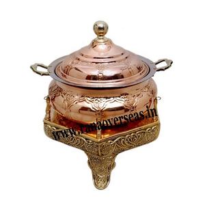 ชุดอุปกรณ์บุฟเฟ่ต์พร้อมถาดอุ่นอาหารทองแดงสุดหรู สำหรับงานเลี้ยงและงานอีเว้นท์ - Product Image 2