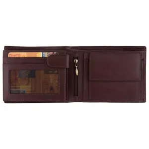 Buy Higher Ranking Genuine Leather Men's Wallet With Coin Pocket 1 Zip pocket 1 ID Label Window 1 Card Slot At Market Best Price