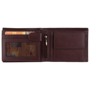 Cartera de cuero genuino para hombre, billetera con bolsillo para monedas, 1 cremallera, 1 etiqueta de identificación, 1 ranura para tarjeta, el mejor precio del mercado - Product Image 1