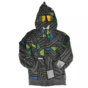 Sudadera con capucha y cremallera completa personalizada para hombre 100% algodón bordado OEM Logo con cuentas y liso teñido de cara completa con diamantes de imitación con cremallera para invierno - Product Image 1