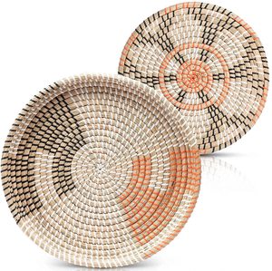 Handmade Woven <b>Wall</b> Art <b>Decoration</b> Seagrass Baskets Hanging <b>Plates</b> - Product Image 1