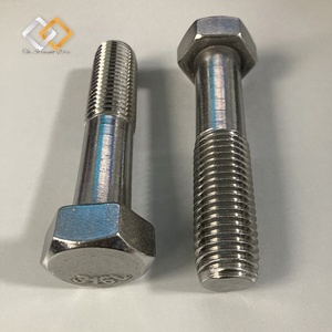 สลักเกลียวหกเหลี่ยมสแตนเลส316L DIN 931 M24พร้อมสลักเกลียวหัวหกเหลี่ยม M24แบบเรียบ