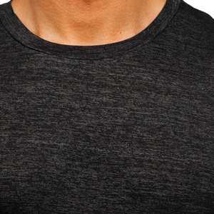 T-shirt en jersey à manches courtes et col rond pour homme, sur mesure, bleu marine, motif uni avec design personnalisé, style streetwear - Product Image 4