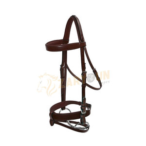 Brida de caballo de cuero genuino de alta calidad con función de salto acolchada suave Productos de caballo Premium - Product Image 6