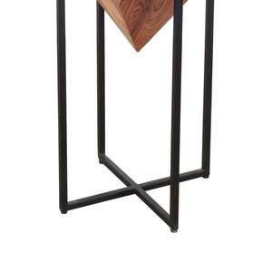 Modern Black Powder Coated Metal Frame Coffee Table with <b>Square</b> Wood Top Finished for Living Room Furniture metal side table - Product Image 5
