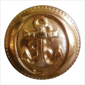 Bouton en laiton uniforme ancre dorée en gros - Product Image 1