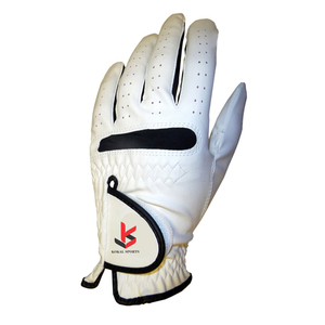 Guantes de golf de cuero Cabretta de alta calidad 2024, blancos personalizados para deportes, ciclismo, gimnasio, uso directo del fabricante - Product Image 4