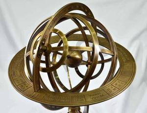 Esfera Armilar Náutica de Latón de 8 Pulgadas, Globo Terráqueo con Base de Madera de Palisandro, Decoración de Mesa, Regalo - Product Image 3