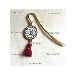 Round Shape Arabic Bookmark Deluxe chất lượng tùy chỉnh kích thước tinh khiết Brass bookmark cho bán buôn Nhà cung cấp