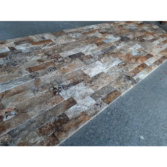 Painel de pedra de travertine de ledger decorativo natural para parede fornecedor turco