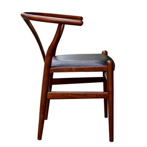 Chaise de salle à manger en bois de style mid-century avec structure en bois massif, mobilier confortable pour salle à manger - Product Image 4