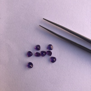 พลอยแอเมทิสต์แอฟริกาสีม่วงธรรมชาติขนาด4มม. พลอยเจียระไนรูปหัวใจตัดหลวมกึ่งมีค่าสำหรับเครื่องประดับอัญมณีออนไลน์2025ผู้จัดจำหน่ายจำนวนมาก - Product Image 1