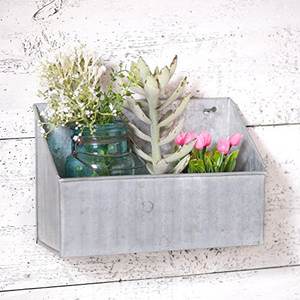 Macetero de pared galvanizado para decoración del hogar - Product Image 1