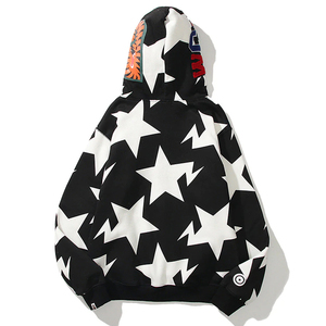 Haute qualité broderie Logo requin hommes décontracté Camouflage sweat Patchwork personnalisé mode polaire blanc pleine fermeture éclair à capuche - Product Image 3