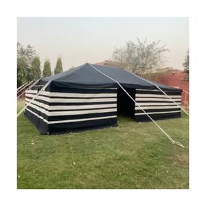 Tente de luxe en toile à rayures noires et blanches BC abri du Majlis arabe du Moyen-Orient pour le divertissement en plein air dans le désert - Product Image 3