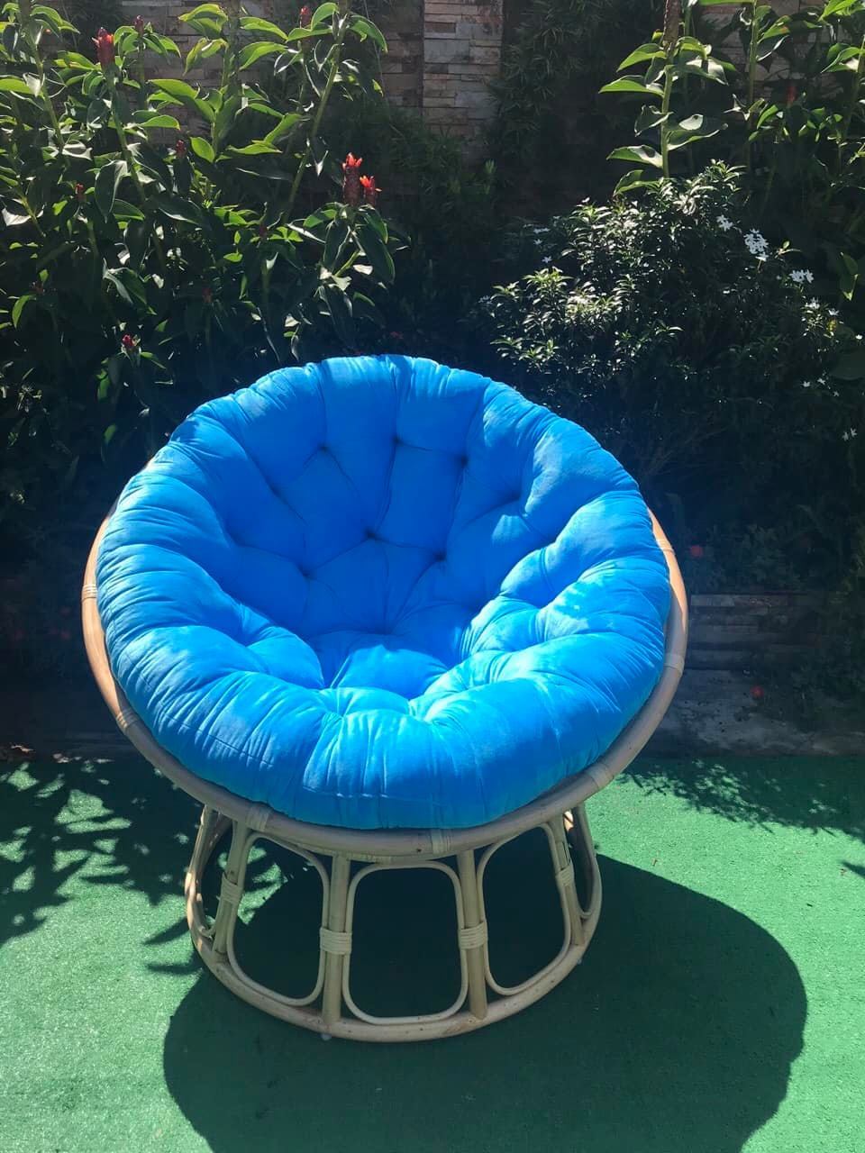 Housse De Coussin Papasan Imperméable - 120 Cm - Avec Fermeture Éclair, Pour Intérieur/Extérieur - Blanc