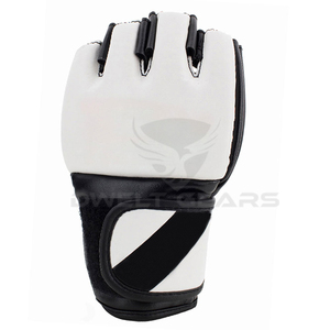 Nueva llegada Unisex MMA medio dedo guantes de cuero de calidad superior para gimnasio Fitness entrenamiento diferentes tamaños disponibles hecho - Product Image 5