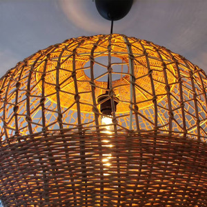 Beautiful <strong>Round</strong> Shape Handmade Rattan Pendant Light, Rattan <strong>Lampshade</strong> in Vietnam Wholesale - Product Image 4