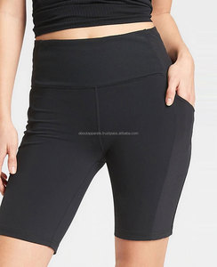 Shorts de sport pour femmes en nylon à impression intégrale 2026, shorts en coton noir pour femmes à la mode avec poche - Product Image 4