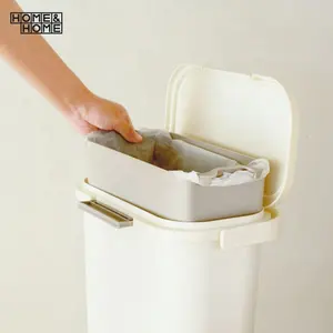 Stylish garbage can portable deodorizing trash bin with handle for reducing odors , with washable inner box