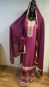 Salwar Kameez Designs/trajes semicosidos de corte recto, ropa de fiesta informal para mujer - Product Image 4