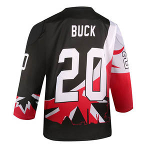 Conjunto de Jersey de hockey sobre hielo de equipo personalizado de alta calidad OEM nombre ropa deportiva en blanco para adultos impresión por sublimación - Product Image 4