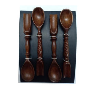 ช้อนส้อมสแตนเลสสีเงินกับเรซิ่นที่มีสีสันเข้ามาใหม่ร้อนขายแฟชั่นมีดสไตล์อเมริกัน - Product Image 2