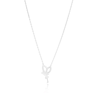 Collier petit ange pour fille, collier turc, fabriqué à la main, en argent 925, bijoux tendance, bijoux fins, vente en gros - Product Image 2