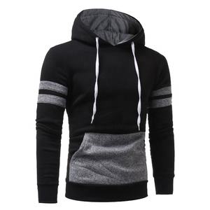 Sudadera con Capucha Personalizable para Hombre, de Invierno, con Bolsillo Canguro, Manga Larga, Rayas, Estampado en Relieve, Felpa, Bangladesh - Product Image 4