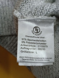 Pull en maille décontracté pour homme à col châle et manches longues, en coton, avec étiquettes de marque originales, surplus du Bangladesh - Product Image 5