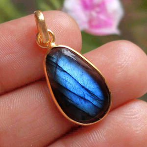 Collier photo en argent avec pendentif lunette Pendentif lettre tranche d'agate Labradorite Cabochons Point foré Labradorite - Product Image 4