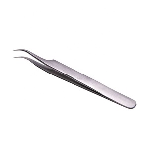 Juego de pinzas para extensión de pestañas de acero inoxidable para mujer, pinzas para pestañas puntiagudas de 90 grados para pestañas voluminosas - Product Image 1