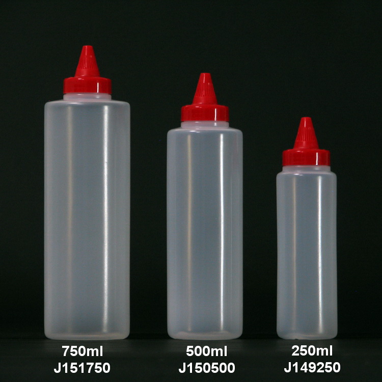 250ml squeeze PP top applicator bottle