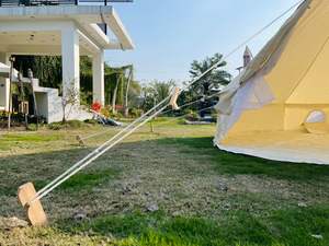 Tienda de campaña de lujo, lona de 100% algodón, impermeable, con campana de Glamping, 3M/4M/5M/6M - Product Image 5