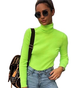Women's Long Sleeve <b>Turtleneck</b> Casual Tops Women Solid Pullover Slim Knitted Autumn Winter <b>Sweaters</b> For Women - Product Image 1