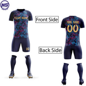 ชุดฟุตบอลชายคุณภาพสูง ปี 2021 สวมใส่สบาย รับผลิตตามสั่ง เสื้อเจอร์ซีย์ทันสมัย บริการ OEM ผลิตจากโพลีเอสเตอร์ 100% - Product Image 6