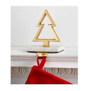 ที่แขวนถุงเท้าคริสต์มาสลายเกล็ดหิมะโลหะสีเงินแบบโมเดิร์น พร้อมเคลือบอีพ็อกซี่ - Product Image 1