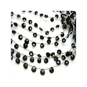 Personalizado 8 pulgadas blanco espinal Briolette facetado corazón gotas cuentas de piedras preciosas sueltas 6MM 10MM Premium 5 hebras para joyería - Product Image 5