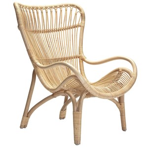 Minimalist Midcentury Tufted Durable <b>Rattan</b>/Wicker Chairs with Solid Wood <b>Frame</b> for Living Room & Bedroom - Product Image 6