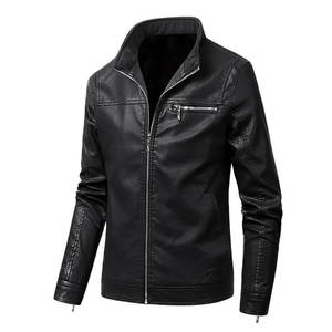 Veste en cuir décontractée longue et imperméable pour hommes avec processus tricoté Vente du fabricant Grande taille du Pakistan - Product Image 1