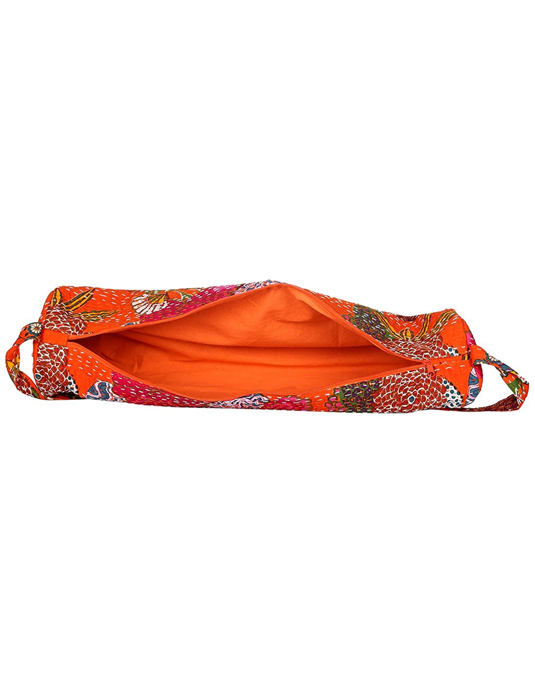 Sac à Tapis De Yoga Kantha Coton Imprimé Fruits - Avec Bandoulière - Fait Main Inde