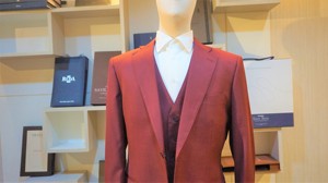 MTM bespoke กางเกงทำงานของผู้ชาย, กางเกงขน100% กันลมกันยับระบายอากาศสบายระบายอากาศได้ดีด้านหน้ามีซิป - Product Image 4