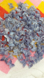 Cuentas de cristal transparentes de forma plana redondas púrpuras hechas a mano de la mejor calidad, cuentas de cristal de Murano de aspecto rico - Product Image 3