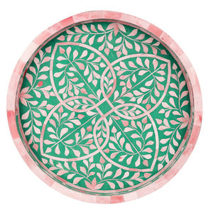 Bandeja decorativa con diseño Floral epoxi para servir comida, bandeja con incrustaciones de resina y hueso para Decoración de cocina, acentos para el hogar Axiom - Product Image 5