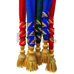 Solid Color Silver Hand Embroidered Eco-Friendly Non-Distortion Polyester Decorative Sash Custom Sizes Fashion Accessory for - Product Image 2