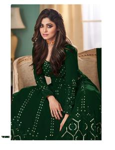 Heavy Fox-vestido de trabajo con cadena y puntada, ropa con fondo de santoon y dupatta, con precio al por mayor, Georgette - Product Image 1