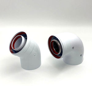 <span class=keywords><strong>Coude</strong></span> de <span class=keywords><strong>cheminée</strong></span> à condensation à 90 degrés 60/100 mm, raccord d'extension pour tuyau de fumée à condensation - Product Image 6